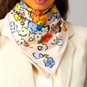 Tory Burch Painted Floral Neckerchief NWT